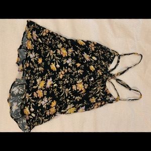 American Eagle floral flowy tank